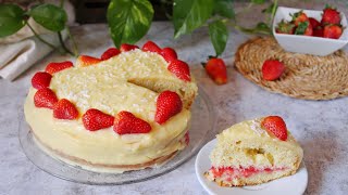 LA MIA TORTA PER LA FESTA DELLA MAMMA🌺 Torta facile con crema e fragole La cucina di Rita [upl. by Owena41]