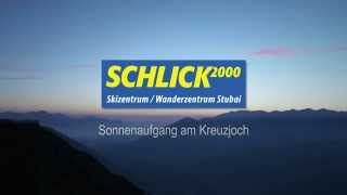 Sonnenaufgang am Kreuzjoch  Schlick 2000 im Stubaital [upl. by Etnoid176]