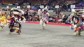 Denver March Pow Wow 2023  Tank Young dancing Junior Boys Fancy  Song 2 [upl. by Thenna]