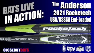 Closeoutbatscom Anderson Rocketech End Loaded Slowpitch Bat USAUSSSA 011051 2021 Hitting [upl. by Leahcimal]