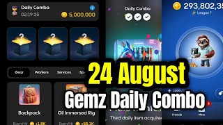 Gemz Daily Combo 24 August  Gemz Daily Code 24 August  Daily Combo Today [upl. by Akihsal]