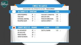 MCA  West  T20  Div B  Rd13 CountyWestCCOrange v AATarneitCCSpartans [upl. by Anneiv]