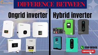 Difference between Ongrid and Hybrid Inverters  Myths  Reality  Knox Best Inverter  Solar Panel [upl. by Liuqnoj]