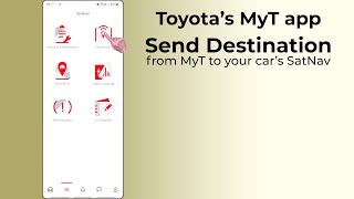 Toyota MyT Send destination to cars SatNav from your phone [upl. by Hembree]