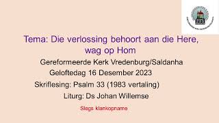 Die verlossing behoort aan die Here wag op hom Slegs stemopname [upl. by Blanc]