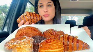 CROISSANTS CAR MUKBANG  ASMR  EATING SOUNDS [upl. by Esinwahs]