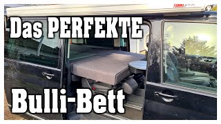 DIE BETTLÖSUNG für den T5 Multi Campervan  Camper Van Ausbau [upl. by Ahsa]