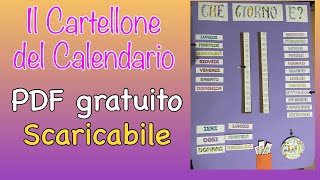 Cartellone del CALENDARIO PDF scaricabili gratuiti SCUOLA PRIMARIA [upl. by Todhunter]