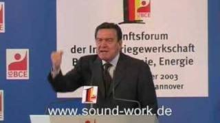 BUNDESKANZLER SCHRÖDER 2003  DEMOGRAFIERENTENAGENDA 2010  SOUNDWORKDEVERANSTALTUNGSTECHNIK [upl. by Issor]