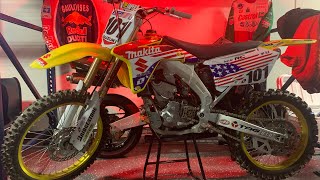 Ricky Carmichael’s Motocross Des Nations Makita Suzuki RMZ450 🔥 [upl. by Anialed825]