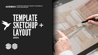 56 Tutorial Sketchup TEMPLATE DE LAYOUT DESDE SKETCHUP ESTILO AMBIENT OCCLUSION  VISTAS 3D [upl. by Eylrac]