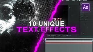 HOW TO MAKE 10 Unique Text Effects for Tiktok Edits  After Effects Tutorial [upl. by Nallij]