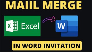 Mail Merge from Excel to Microsoft Word  mail merge in word invitation [upl. by Enived71]