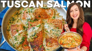 Easy Tuscan Salmon Recipe  30 Minute Salmon Dinner [upl. by Jehial]