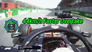 How did Verstappen pull off a 44kmh faster flyby overtake on Hamilton [upl. by Ennahgem]