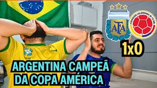 REACT MELHORES MOMENTOS ARGENTINA 1X0 COLÔMBIA  ARGENTINA SE TORNA A MAIOR VENCEDORA DA AMÉRICA [upl. by Santana]