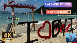 British Virgin Islands Best Beaches Near To Cruise Port  Tui Marella Cruises  Cane Garden Bay 4k [upl. by See320]