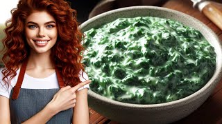 EASY Creamed Spinach Recipe HOW to Make Creamed Spinach with Milk [upl. by Merilee]