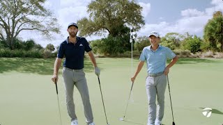 Dustin Johnson VS Collin Morikawa 2Club Challenge  TaylorMade Golf [upl. by Em]