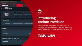 Tanium Demo Introducing Tanium Provision [upl. by Anecusa95]