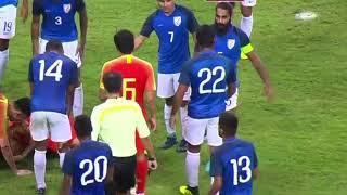 Anas Edathodika vs China  International Friendly [upl. by Ysdnyl]