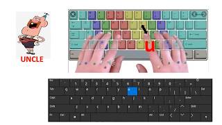 Practice typing U J M  Almena Method [upl. by Nellac]