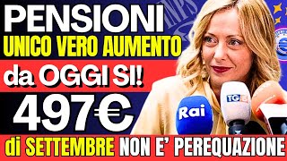 🔴 497 👉 UNICO AUMENTO RITIRABILE DA SUBITO PENSIONI INVALIDI in arrivo a SETTEMBRE 💰 [upl. by Lalitta]