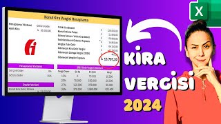 Konut Kira Gelir Vergisi Hesaplama 2024  Excel Uygulamalı Anlatım [upl. by Shalne896]