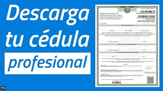 ¿Cómo descargar la cédula profesional Tutorial paso a paso [upl. by Hoffmann]