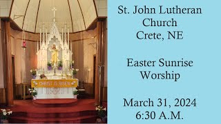 March 31 2024 St John Lutheran Church LCMS Easter Sunrise Service [upl. by Atiragram]