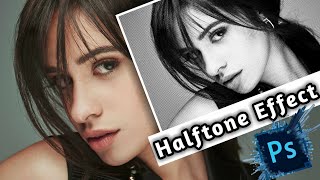 How to Add Halftone Effects on Portraits  Adobe Photoshop Tutorial [upl. by Tesil]