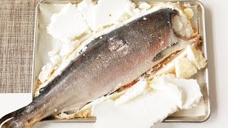 Rezept Lachs in Salzkruste selber machen [upl. by Yrtua]