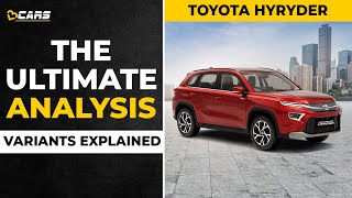 Toyota Hyryder Mild Hybrid Variants Explained  E S G V V AWD  Sep 2022 [upl. by Noemad]