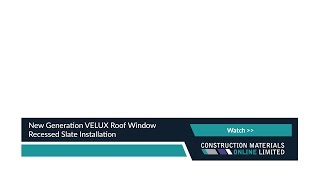 New Generation VELUX Roof Window Recessed Slate Installation [upl. by Derdle]