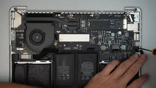 REPLACED Macbook Pro A1502 Keyboard Battery Touchpad Assembly [upl. by Ainotna400]