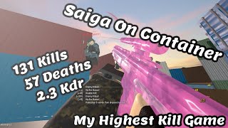 131 Kills With Saiga 12 On Containers  Phantom Forces [upl. by Meisel]