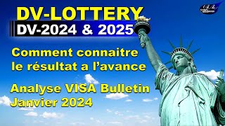 DVLOTTERY  Peuton Connaitre le résultat à lavance   Analyse Visa Bulletin Janvier [upl. by Limaj]