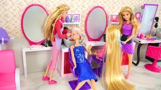 Barbie Doll Hair Salon for Sparking Hair Salon rambut boneka Barbie Salão de cabeleireiro [upl. by Whyte]