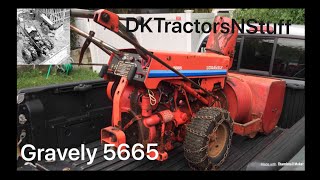 My Gravely 5665 walk behind tractor with MA210 snow cannon [upl. by Atirhs]