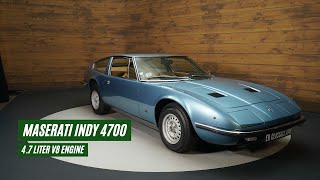 Maserati Indy 4700  Restored  History known  1972 VIDEO wwwERclassicscom [upl. by Rivers]