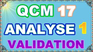 QCM 17  Analyse 1 SMPC S1 [upl. by Arratoon]