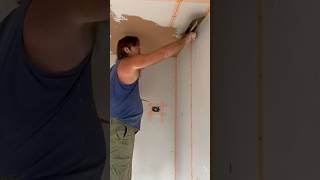 PLASTER A CORNER diy construction plastering shorts shortsvideo builder [upl. by Vizzone]