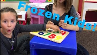 Learn English Words Classroom Mannequin Challenge Frozen Kids [upl. by Yenetruoc]