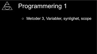 Metoder 3 Variabler synlighet scope [upl. by Ocsecnarf264]