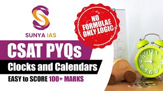 CSAT PYQs TopicWise  Clocks amp Calendars  Session 2  UPSC CSE Prelims 2023  Sunya IAS [upl. by El]