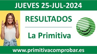 Resultado del sorteo La Primitiva del jueves 25 de julio de 2024 [upl. by Alcock]