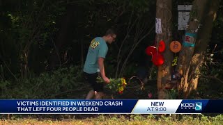 Memorial started at site of crash that killed four near Water Works Park [upl. by Eileme]