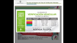 Cómo agendar cita para la verificación vehicular en el Estado de México por INTERNET  EDOMEX [upl. by Noryb527]