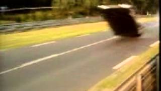 Mercedes CLK flip Lemans 1999 race car crash videos [upl. by Llemrej629]