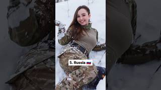 😍 Top 10 Countries With Most Beautiful Female Soldier ✨🔥top10ner top10 shorts [upl. by Eiruam]